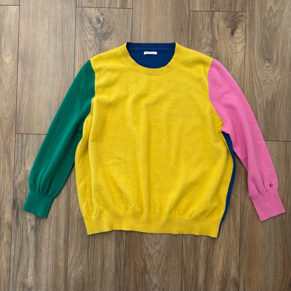 Frances Valentine Cashmere Blend Colorblock Sweater Size 3X - Picture 2 of 8